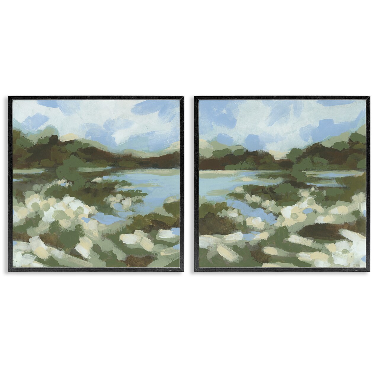 Stupell Industries Vivid Impressionist Landscape 2pc Framed Giclee Wall Art Set Design by June Erica Vess